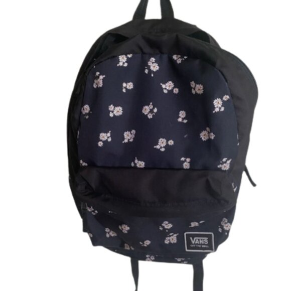 Vans Daisy Print Black Backpack - Picture 1 of 7